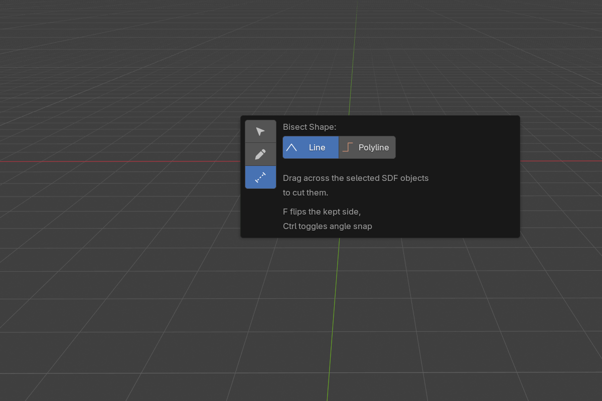 D menu in Bisect mode
