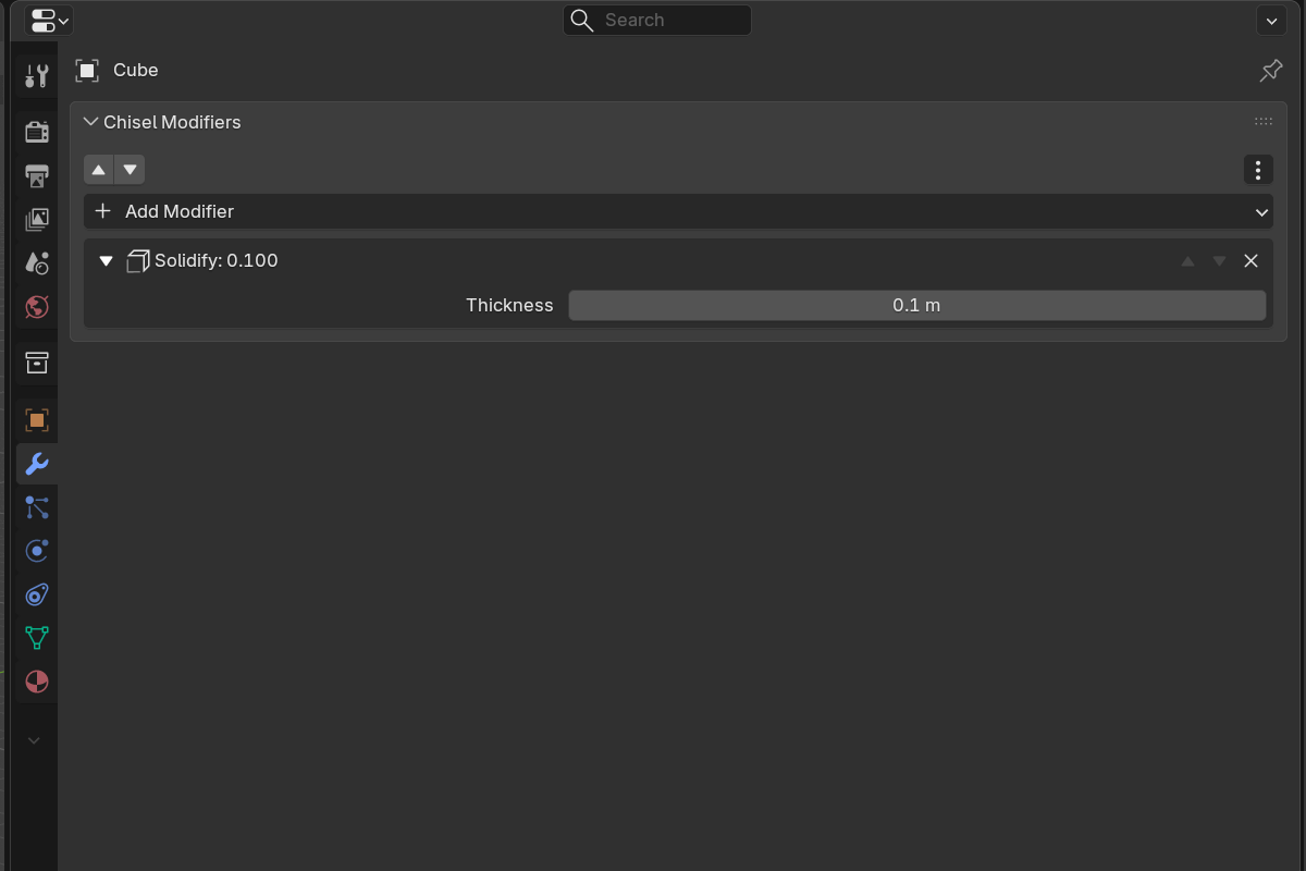 Solidify settings