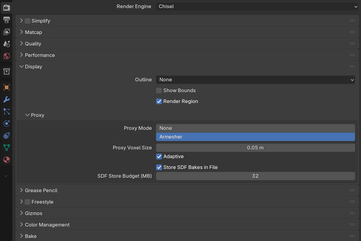 Display settings